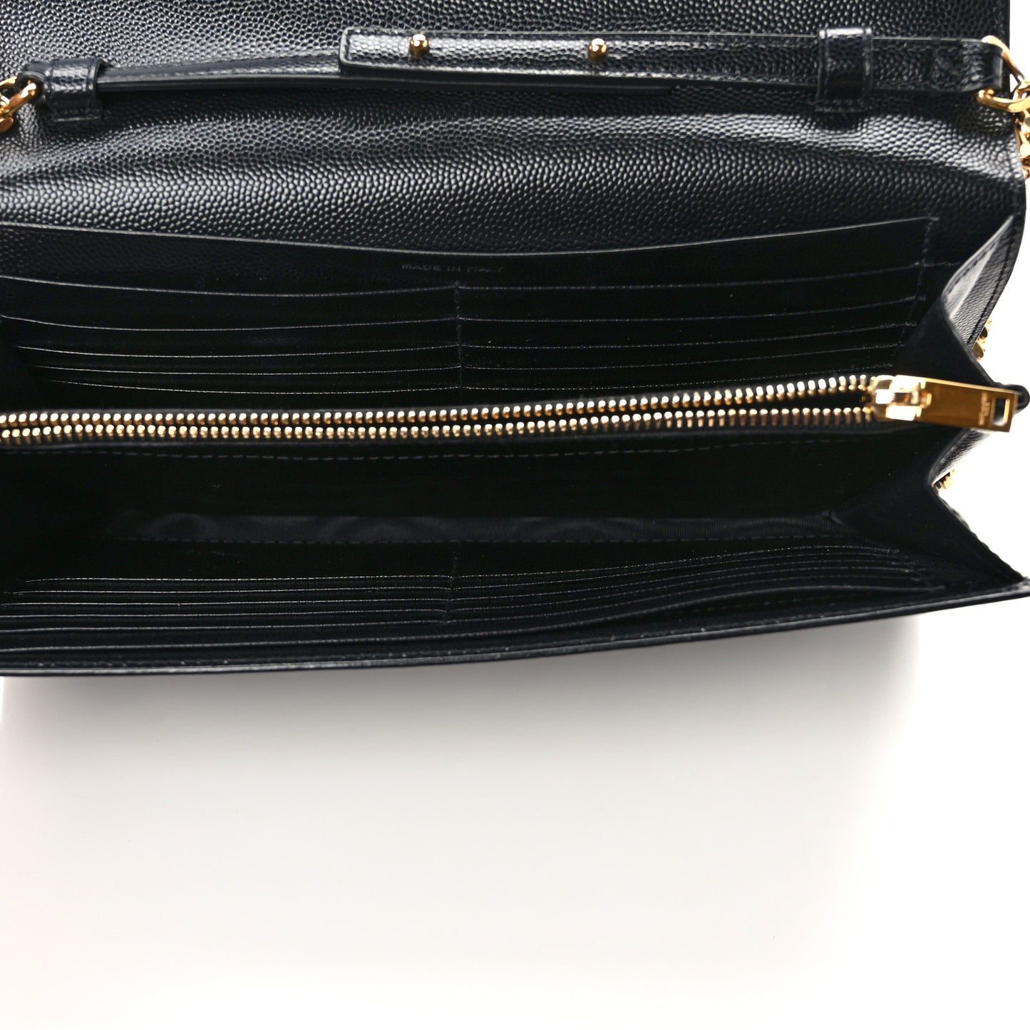 Grain De Poudre Monogram Chain Wallet Black