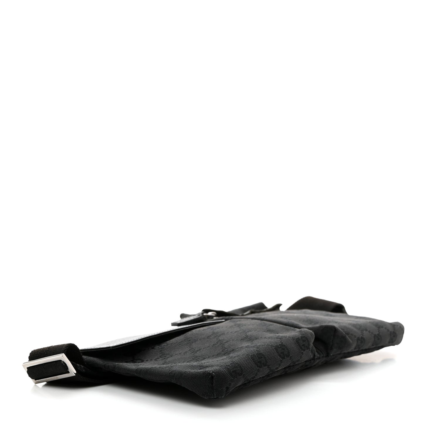 GG Monogram Double Pocket Belt Bag Black