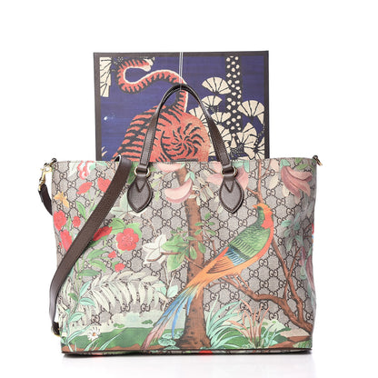 Gucci Soft GG Supreme Monogram Tian Medium Crossbody Tote Beige Multicolor New Acero 11 of 11