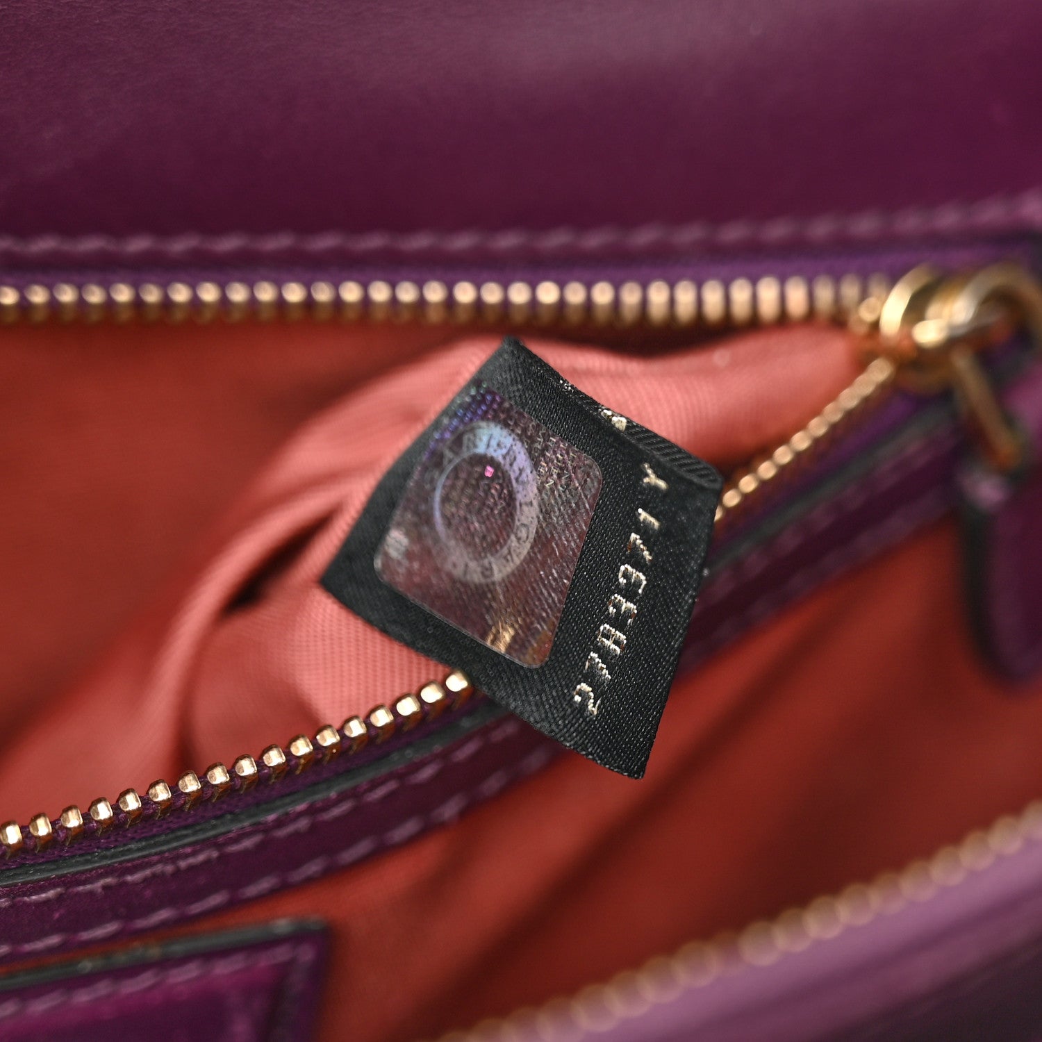 Bulgari Calfskin Serpenti Forever Shoulder Bag Plum 7 of 15