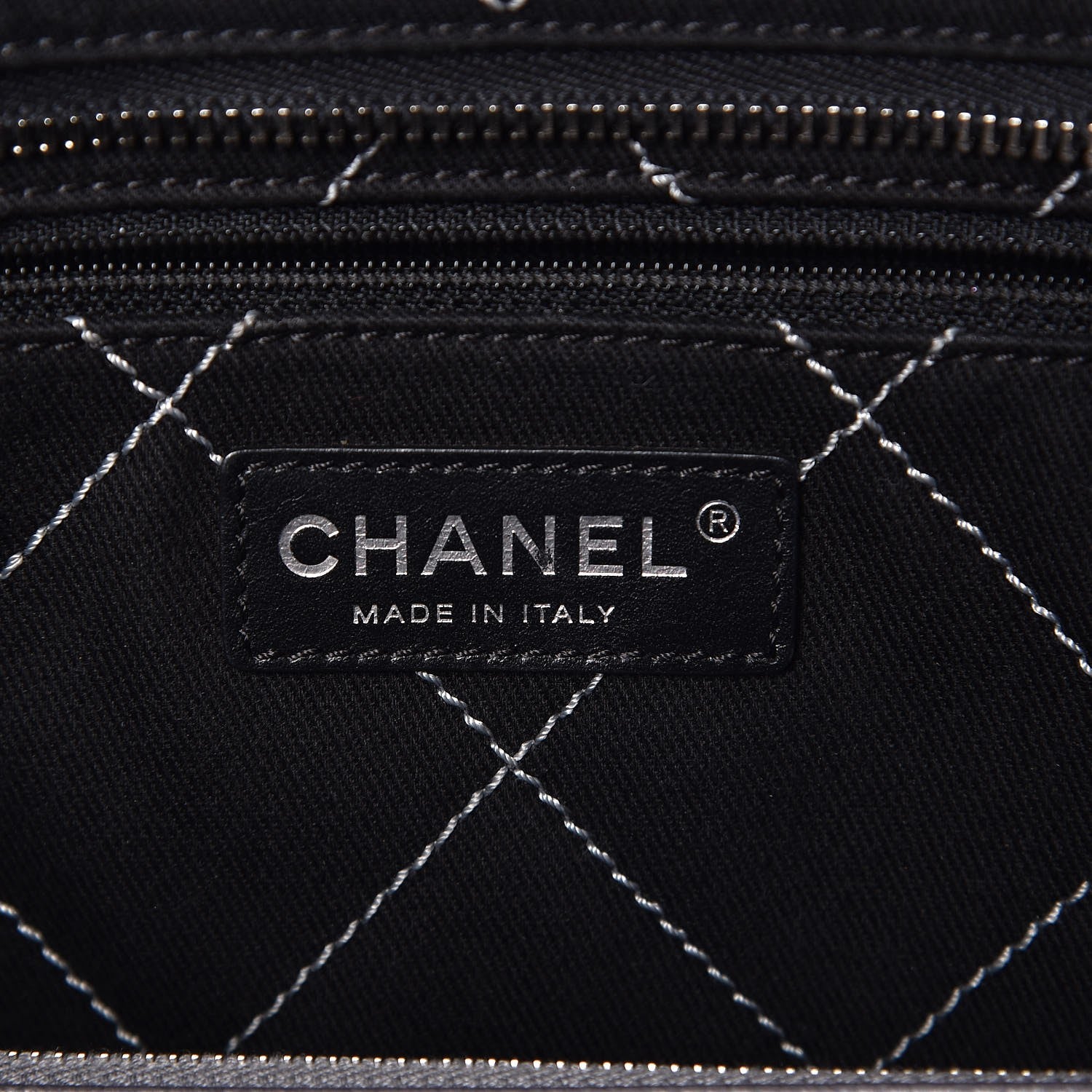 Chanel Metallic Grained Calfskin Shopping Fever Tote Silver 6 of 12