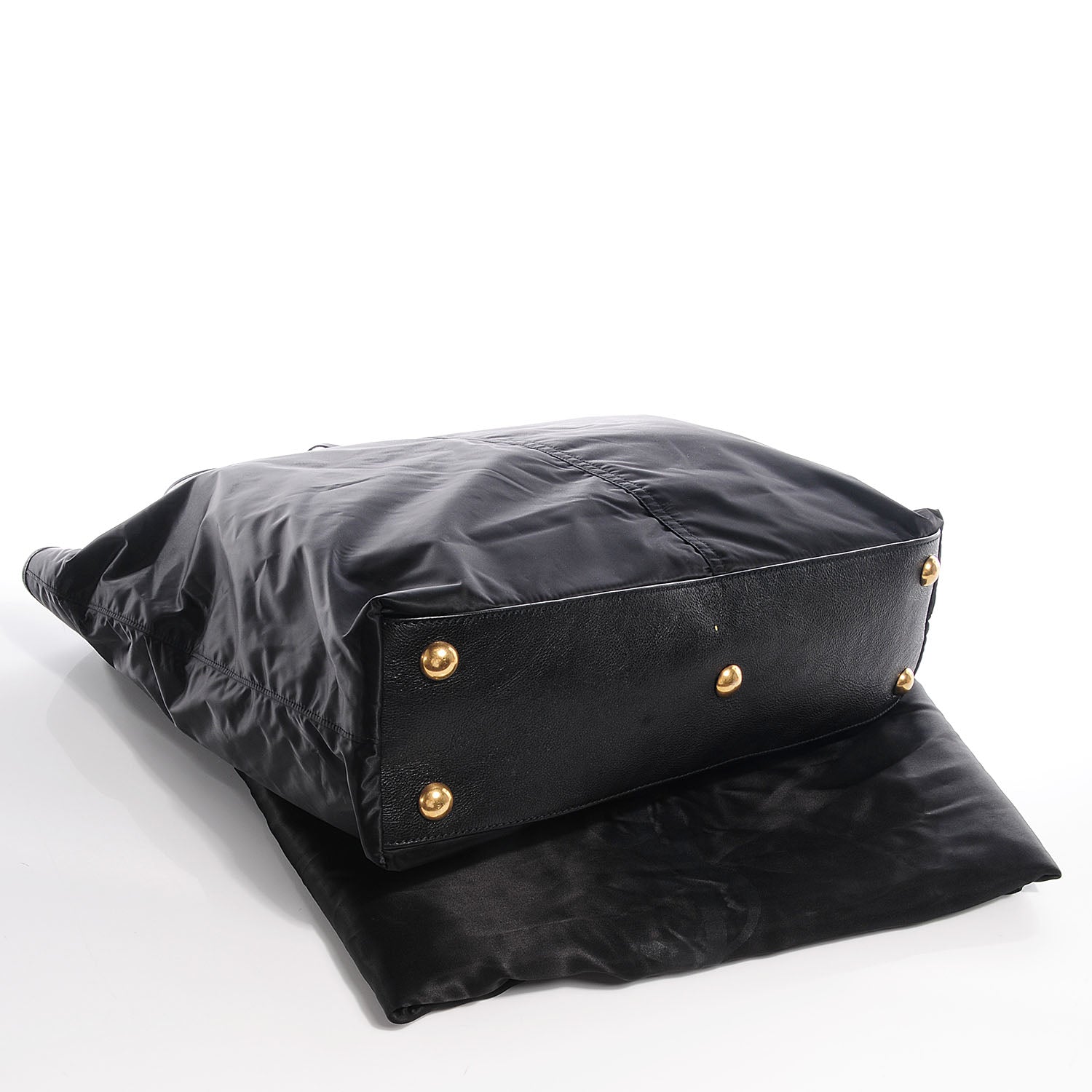 Saint Laurent Satin Tanger Tote Black 4 of 10