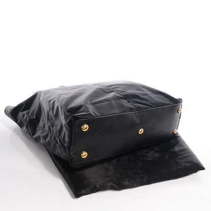 Saint Laurent Satin Tanger Tote Black 4 of 10