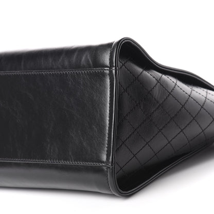 Chanel Aged Calfskin Medium Charms Deauville Tote Black 7 of 10