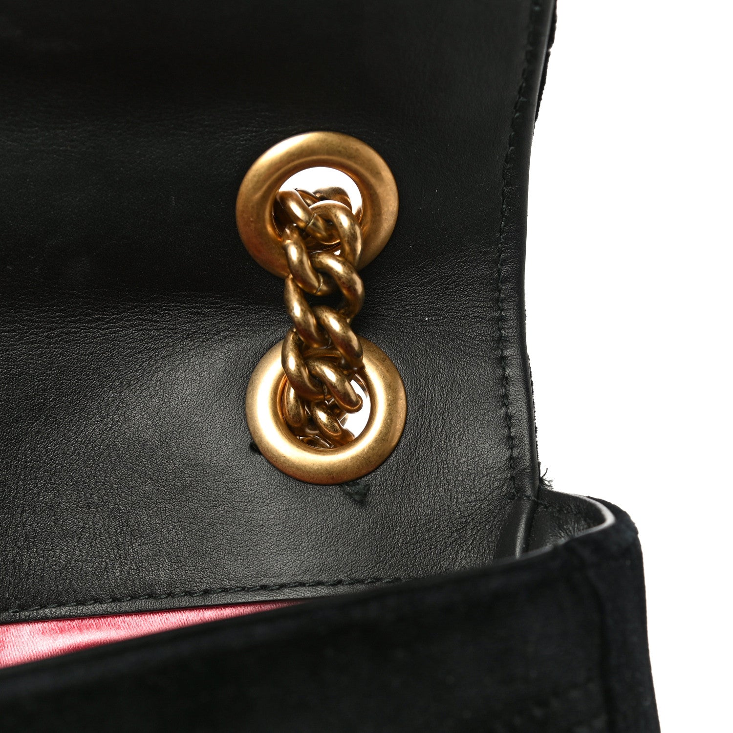 Gucci Velvet Matelasse Mini GG Marmont Shoulder Bag Black 12 of 23