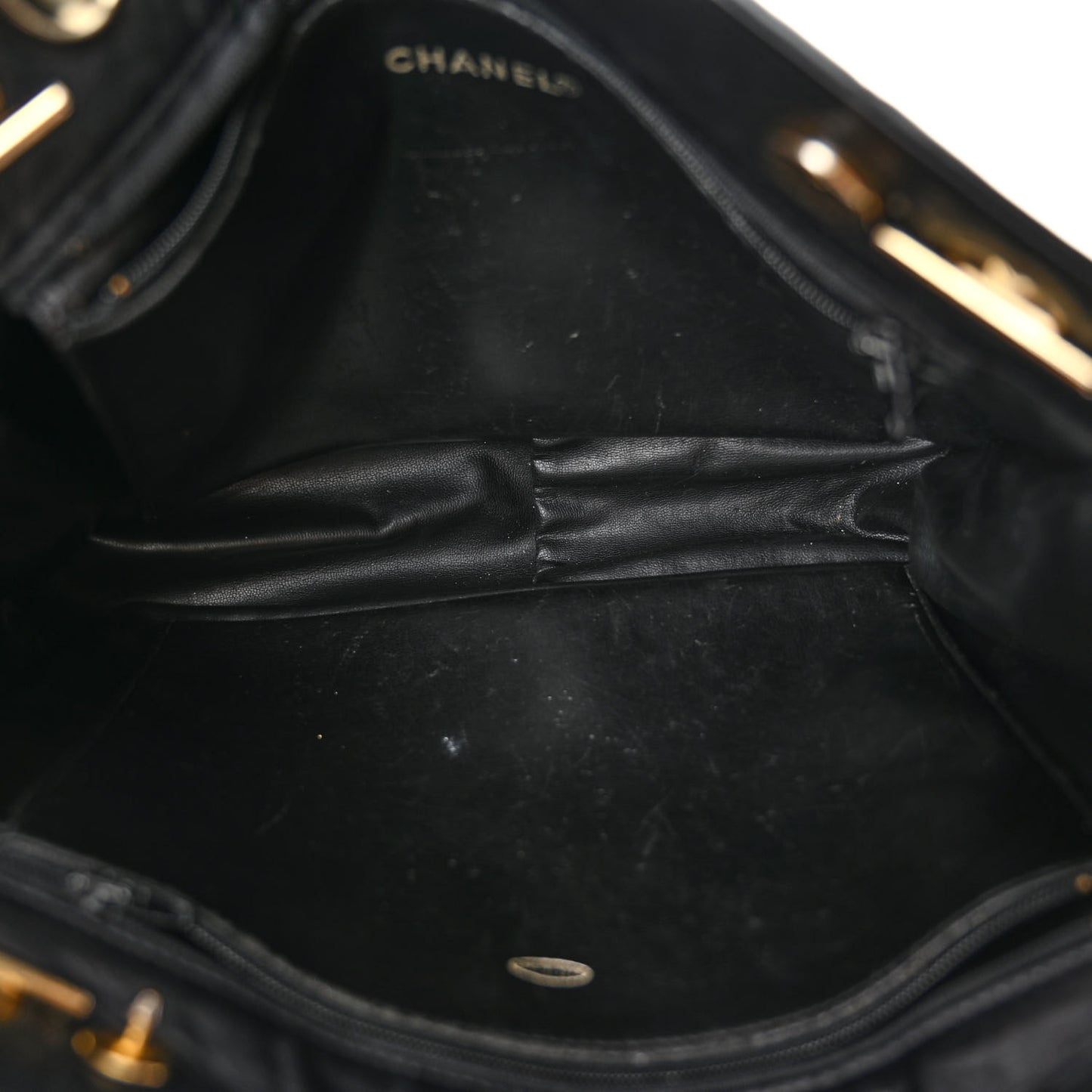 Lambskin Quilted Shoulder Bag Black