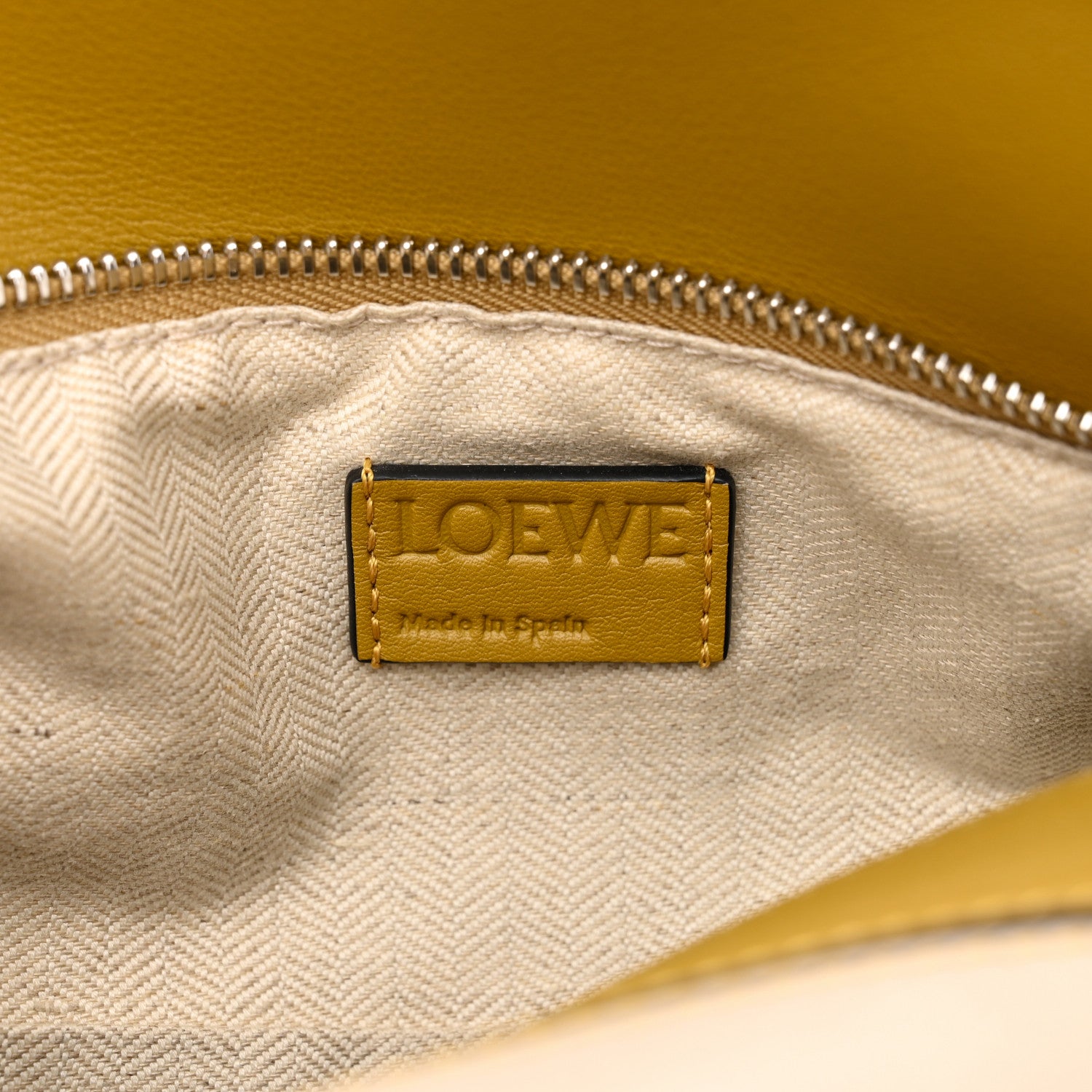 Loewe Grained Calfskin Small Puzzle Bag Ocre Yellow 6 of 14