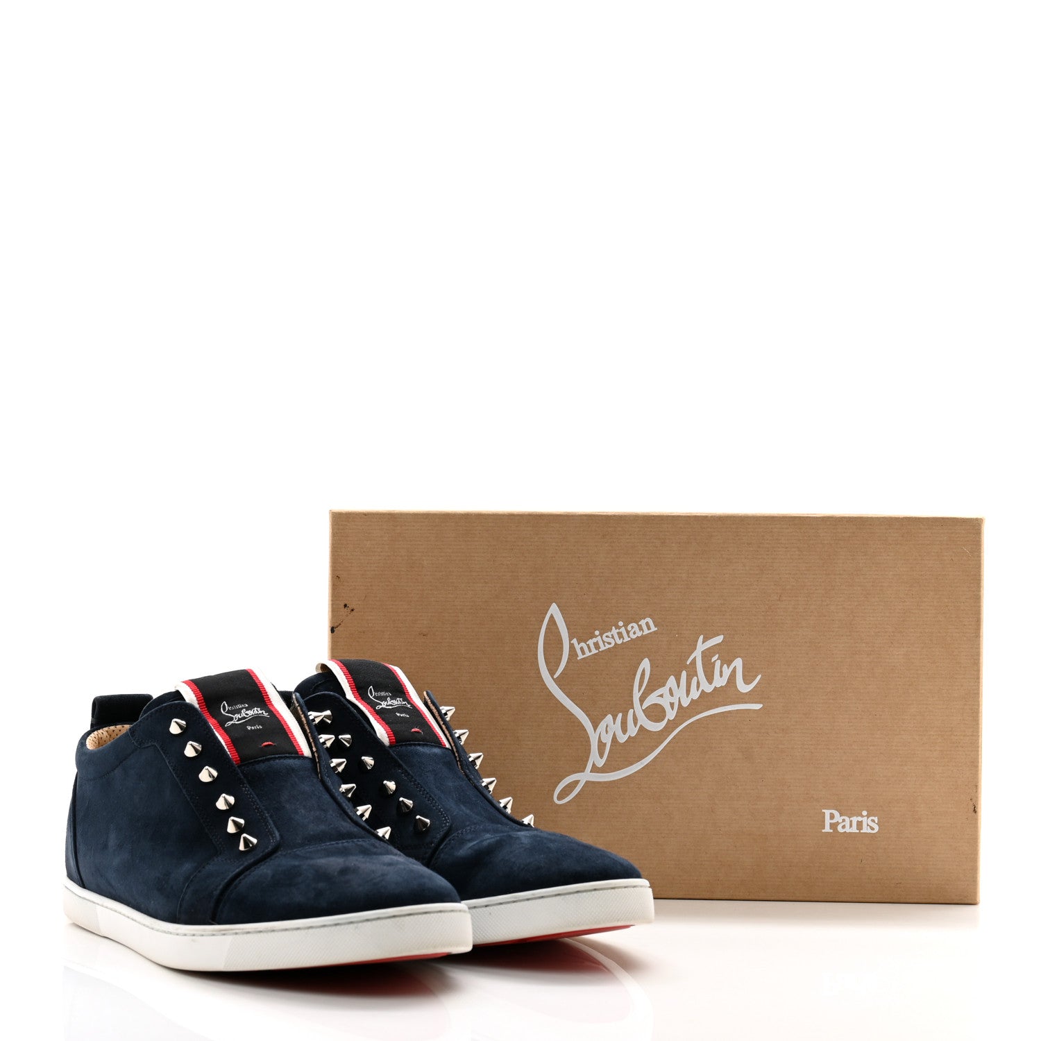 Christian Louboutin Suede Mens Fique A Vontade Sneakers 44.5 Blue 11 of 11
