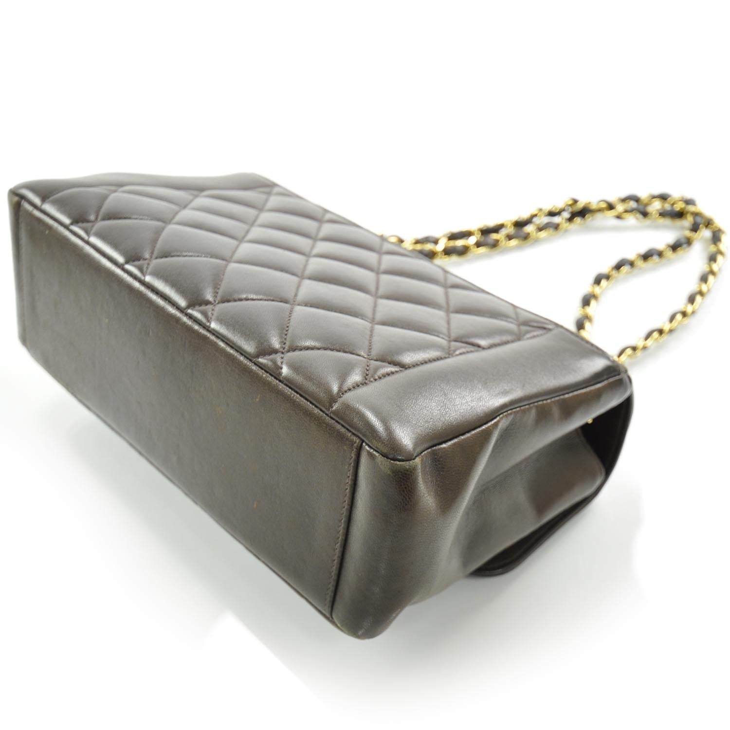 Chanel Lambskin Quilted Medium Flap Brown 9 of 9