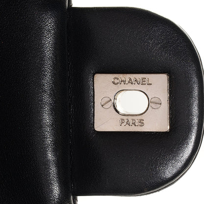 Chanel Calfskin Quilted Large Cambon Flap Black White 6 of 8