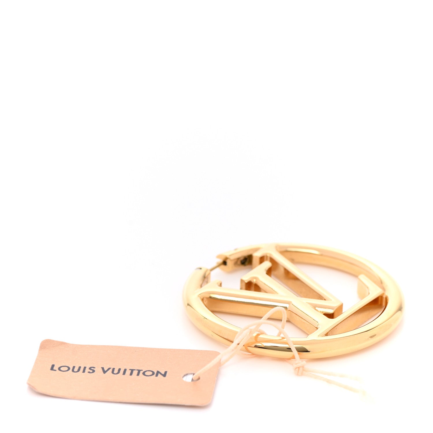 Louis Vuitton Metal Louise Hoop Earrings Gold 6 of 6