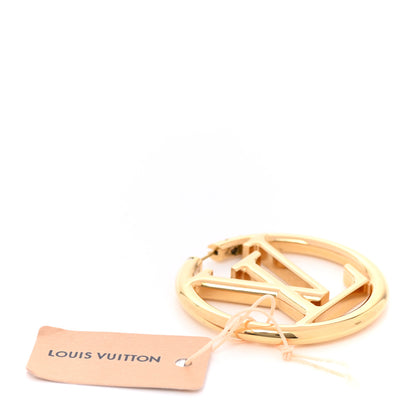 Louis Vuitton Metal Louise Hoop Earrings Gold 6 of 6