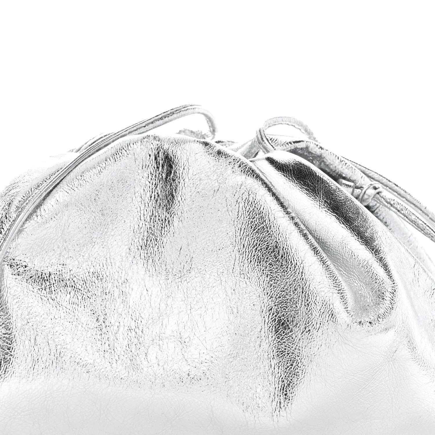 Bottega Veneta Metallic Calfskin The Mini Pouch Silver 8 of 10