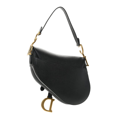 Christian Dior Grained Calfskin Saddle Bag Black 3 of 11