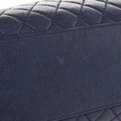 Chanel Caviar Quilted Large Coco Handle Flap Navy Blue 9 of 13