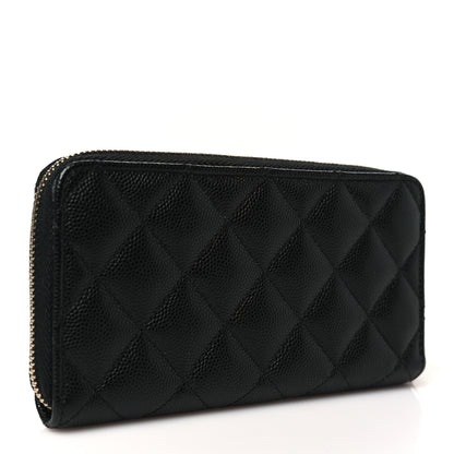 Chanel Caviar Quilted Medium Zip Around Wallet Black 3 of 10