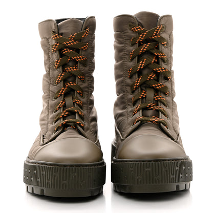 Hermes Calfskin Parachute Fresh Ankle Boots 37 Khaki 2 of 10