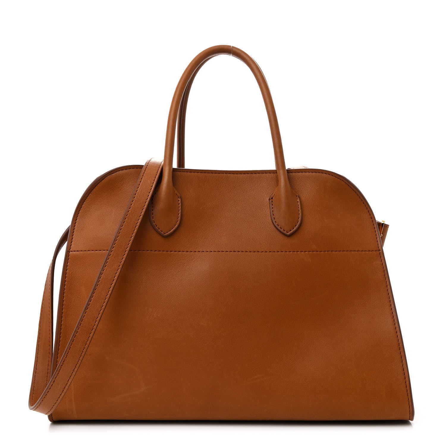 The Row Polished Saddle Calfskin Soft Margaux 12 Cuir 1 of 10