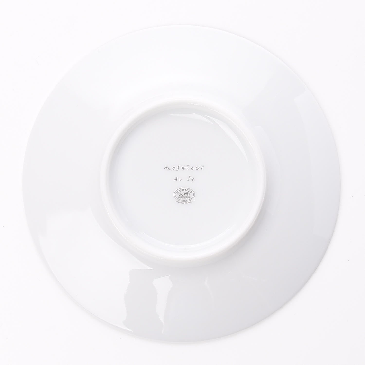 Hermes Porcelain Mosaique Au 24 Gold Platine Tea Cup and Saucer Set of 2 12 of 13