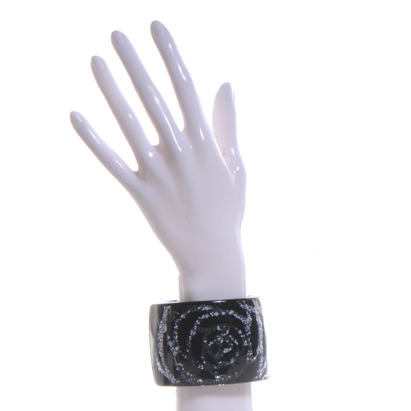 Camellia Glitter CC Cuff Black