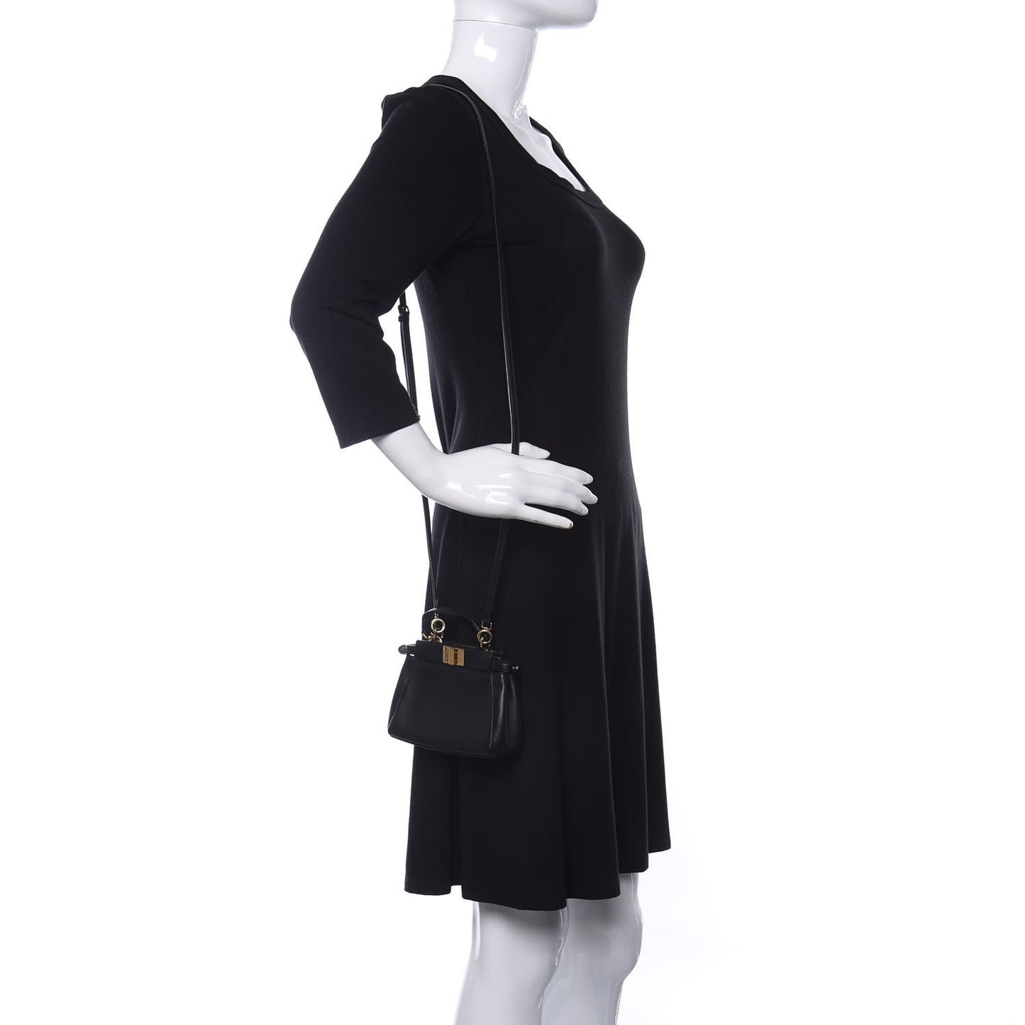 Nappa Micro Peekaboo Iconic Satchel Black