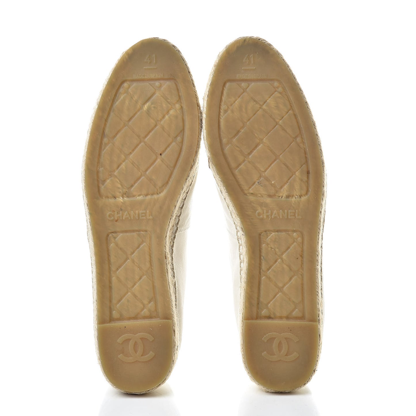 Lambskin CC Espadrilles 41 White