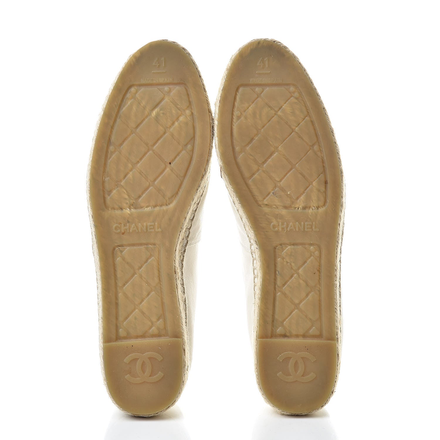 Chanel Lambskin CC Espadrilles 41 White 5 of 11