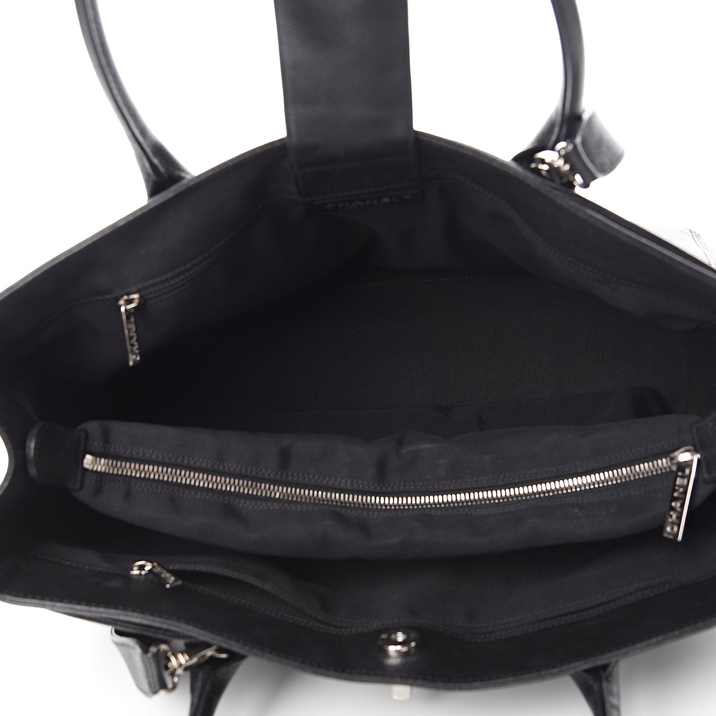Calfskin Cerf Shopper Tote Black