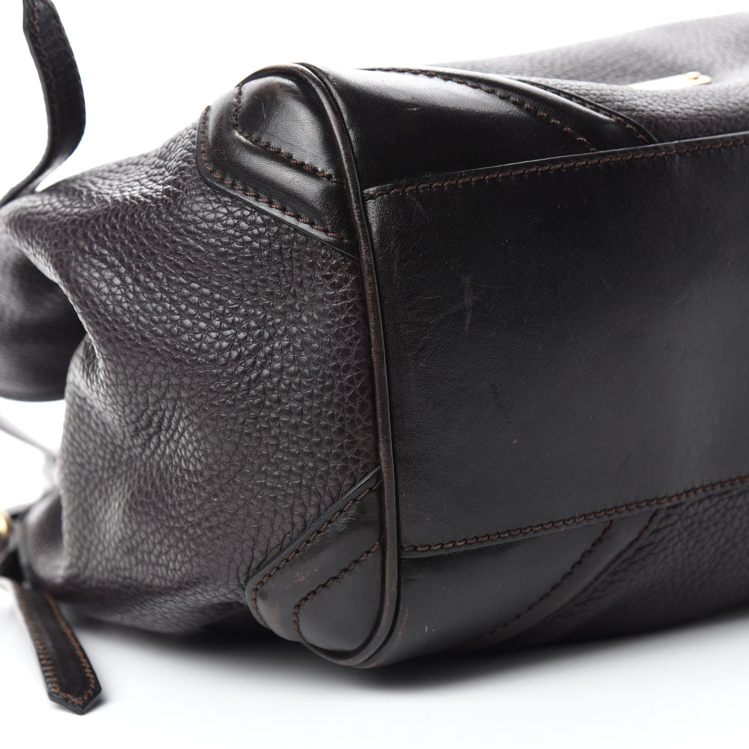 Burberry Grainy Calfskin Small Canterbury Tote Dark Chocolate 6 of 15
