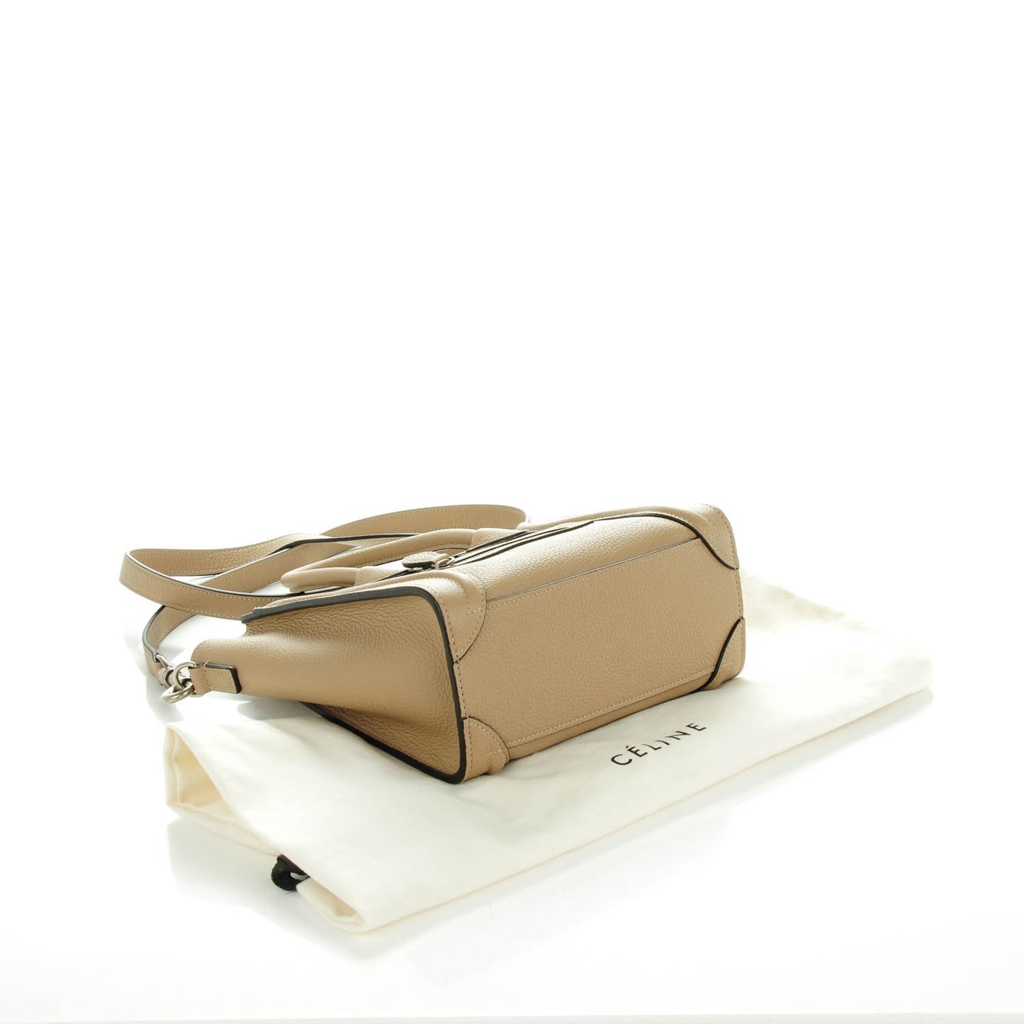 Drummed Calfskin Nano Luggage Dune