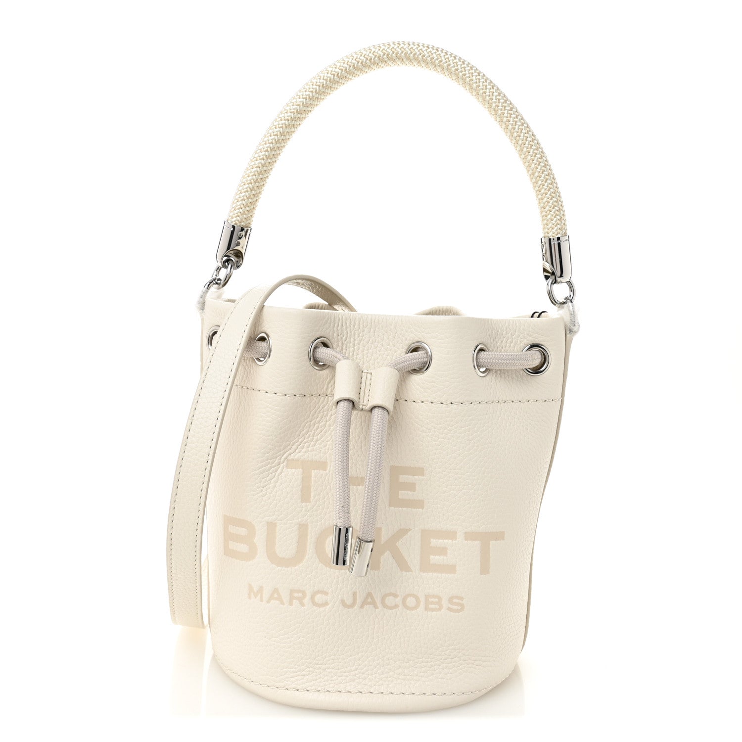 Marc Jacobs Grained Calfskin The Bucket Bag Cotton 1 of 11