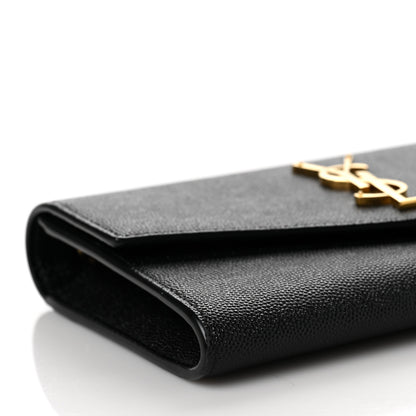 Saint Laurent Grain De Poudre Uptown Chain Wallet Black 8 of 9