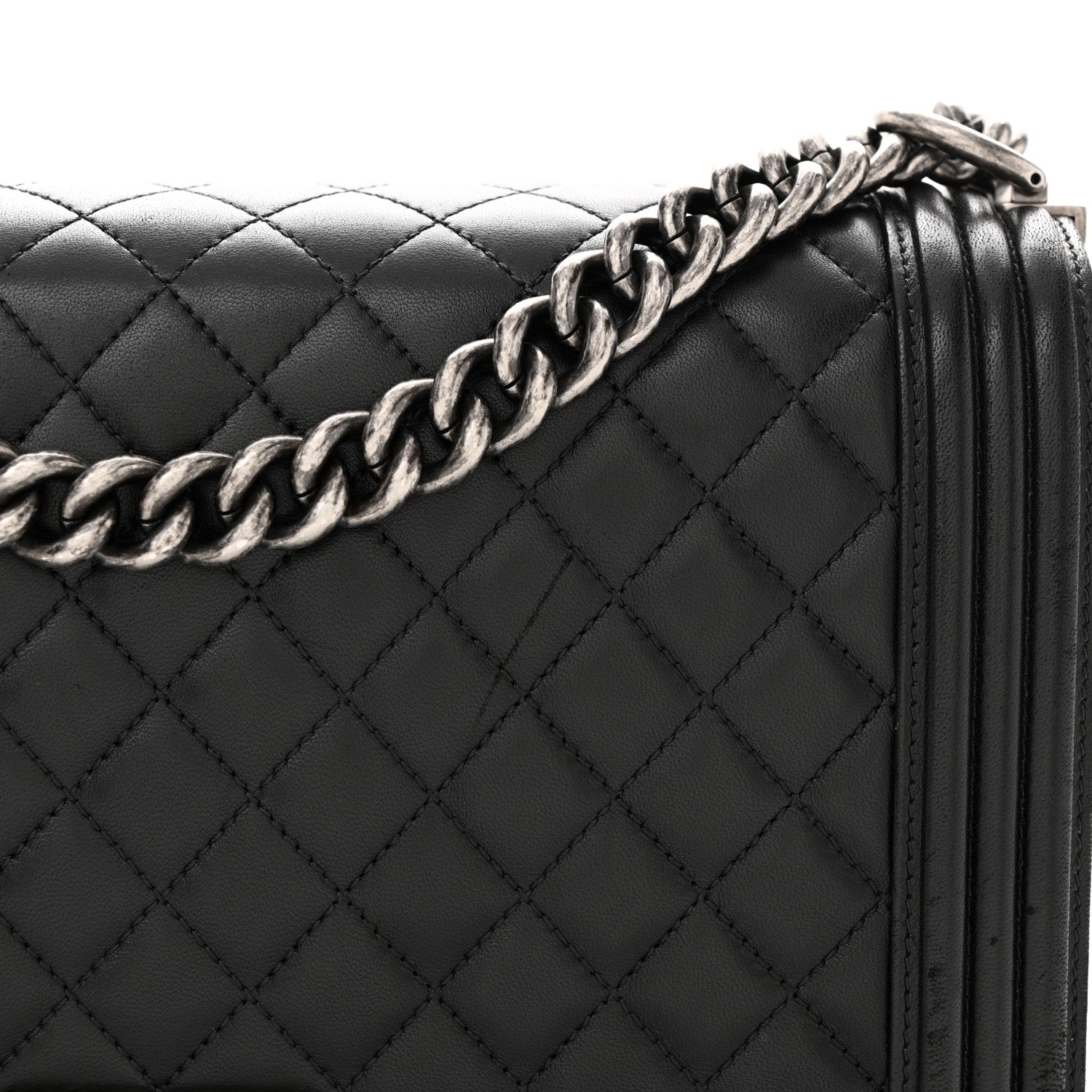 Chanel Lambskin Quilted New Medium Boy Flap Black 13 of 15