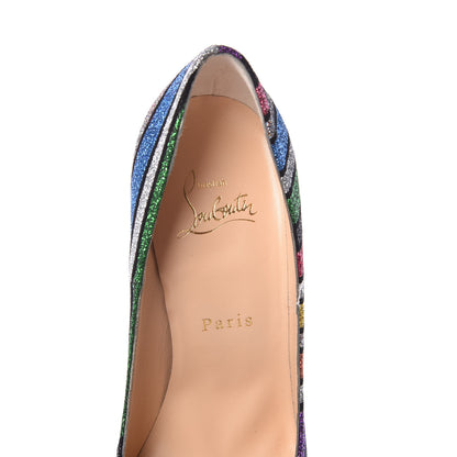 Christian Louboutin Suede Stripyglitter So Kate 120 Pumps 36.5 Multi 6 of 8