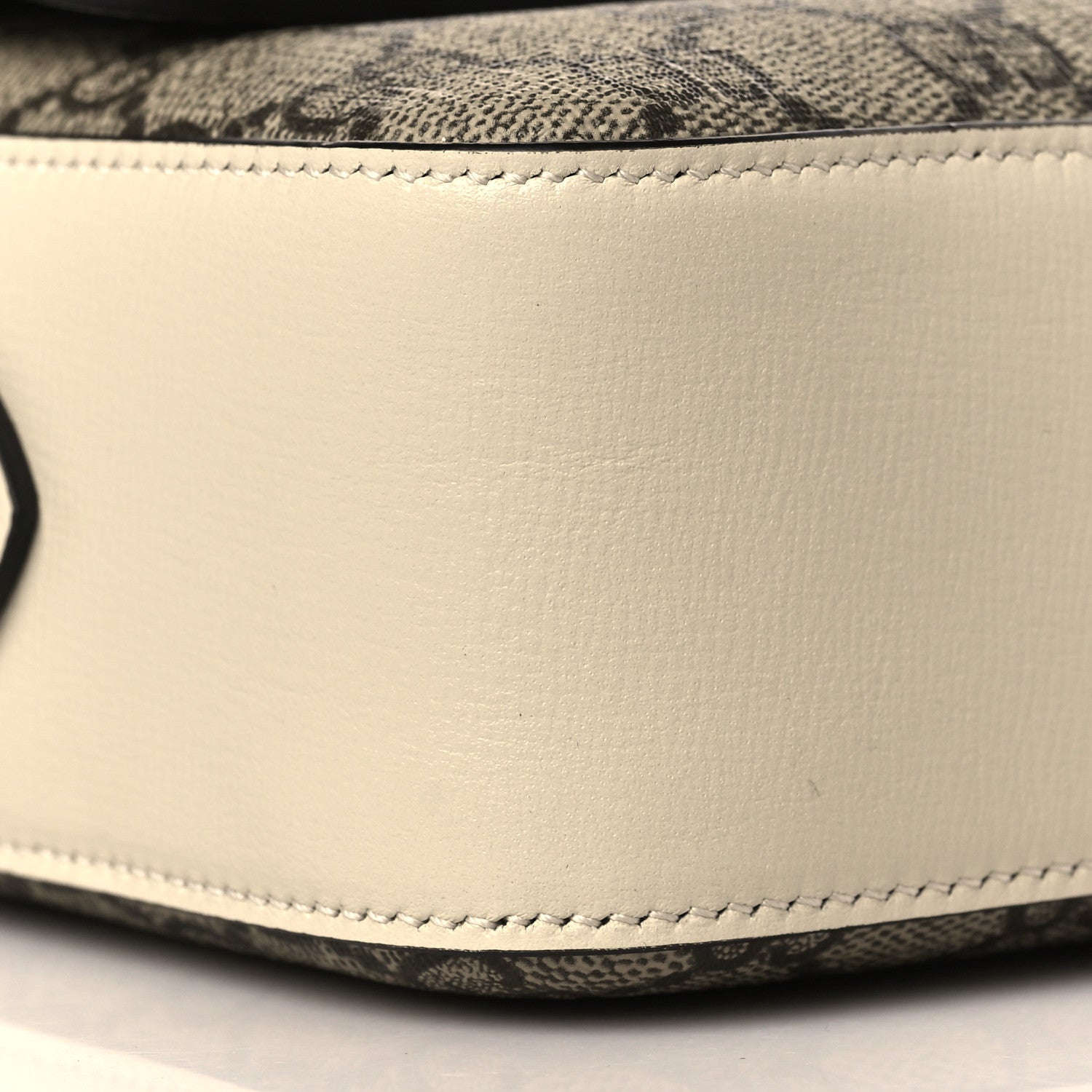 Gucci GG Supreme Monogram Small Horsebit 1955 Shoulder Bag Beige Mystic White 8 of 9