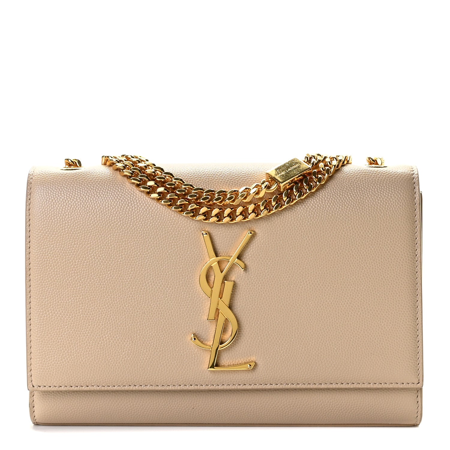 Saint Laurent Grain De Poudre Small Monogram Kate Satchel Nude Powder 1 of 7