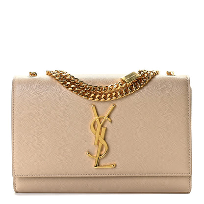 Saint Laurent Grain De Poudre Small Monogram Kate Satchel Nude Powder 1 of 7