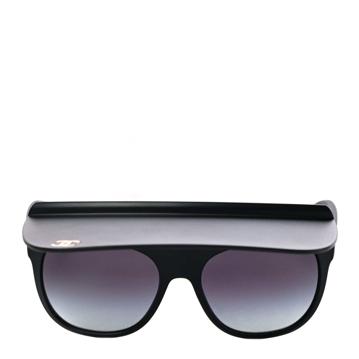 Chanel Acetate Visor Sunglasses 71046 Matte Black 5 of 9