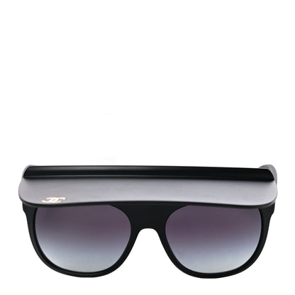 Chanel Acetate Visor Sunglasses 71046 Matte Black 5 of 9