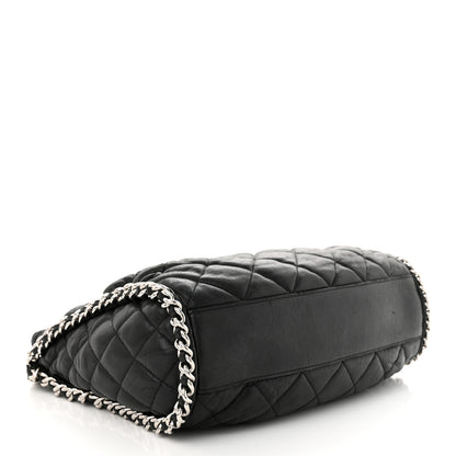 Chanel Washed Lambskin Chain Around Hobo Black 4 of 14