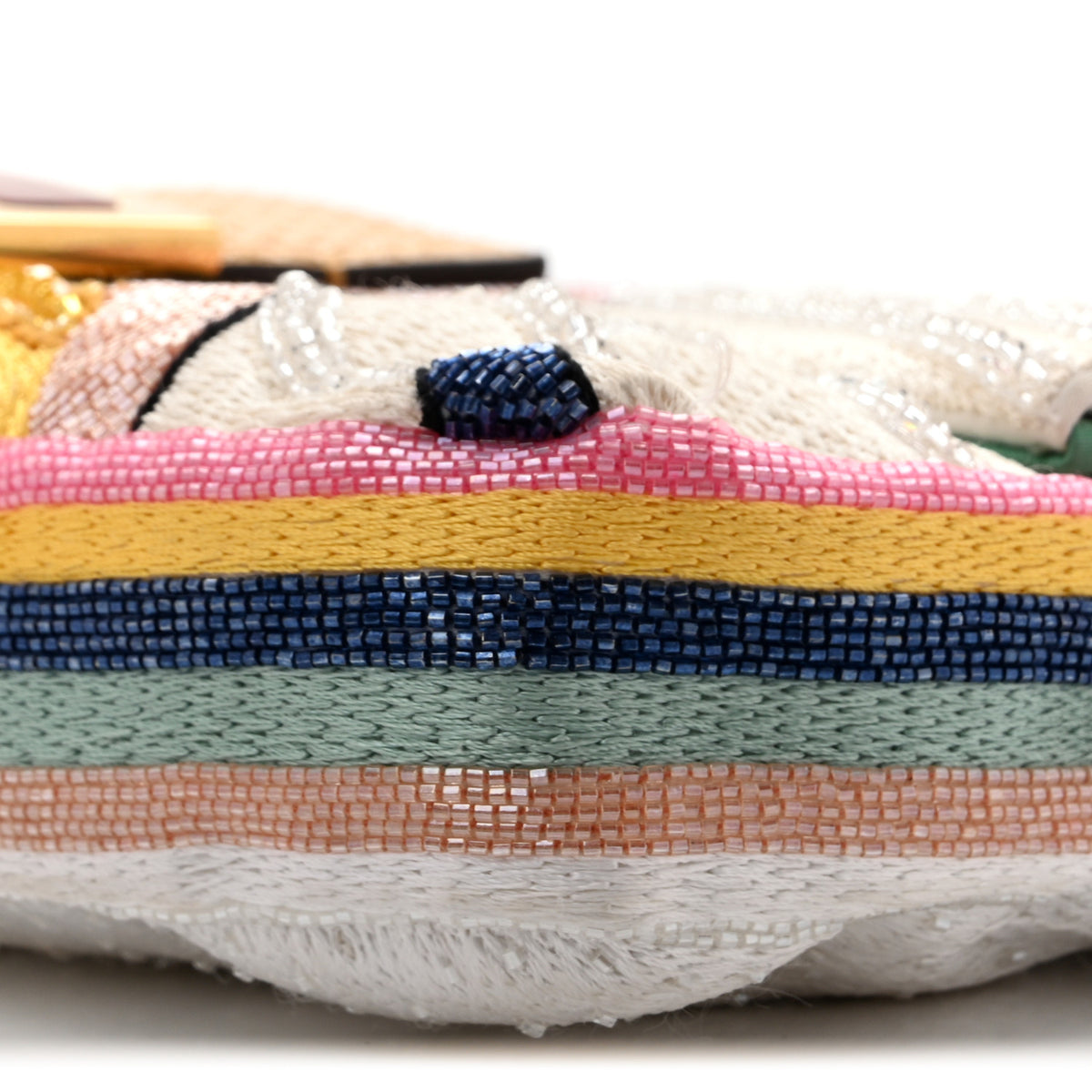 Fendi Embroidered Beaded Lizard 1974 Hairdo Girls Inlay Baguette Multicolor 9 of 12