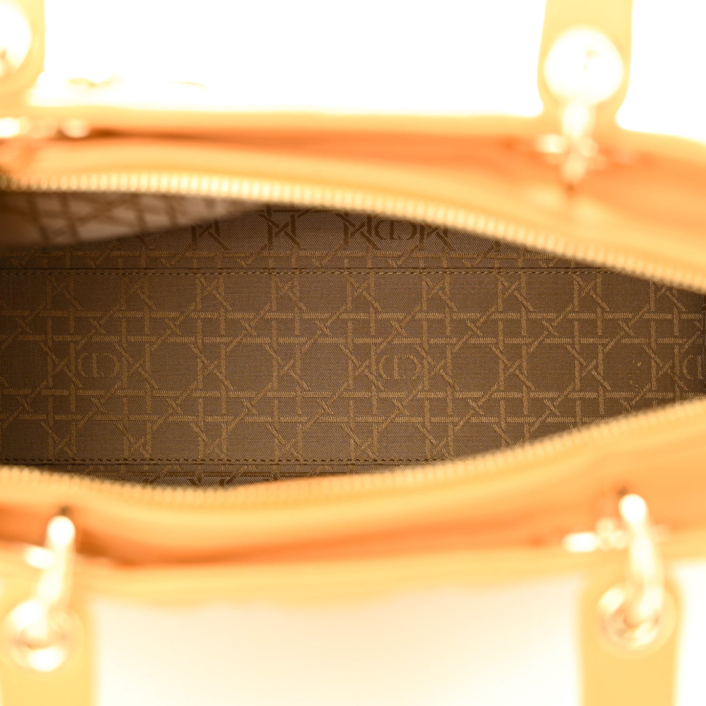 Lambskin Cannage Large Lady Dior Light Orange