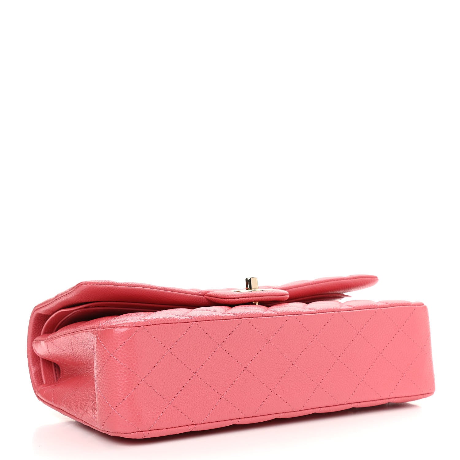 Chanel Metallic Caviar Quilted Medium Double Flap Pink 4 of 11