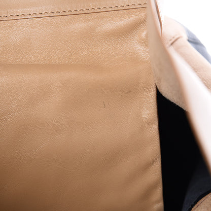 Celine Lambskin Horizontal Bi-Cabas Nude Black 9 of 10