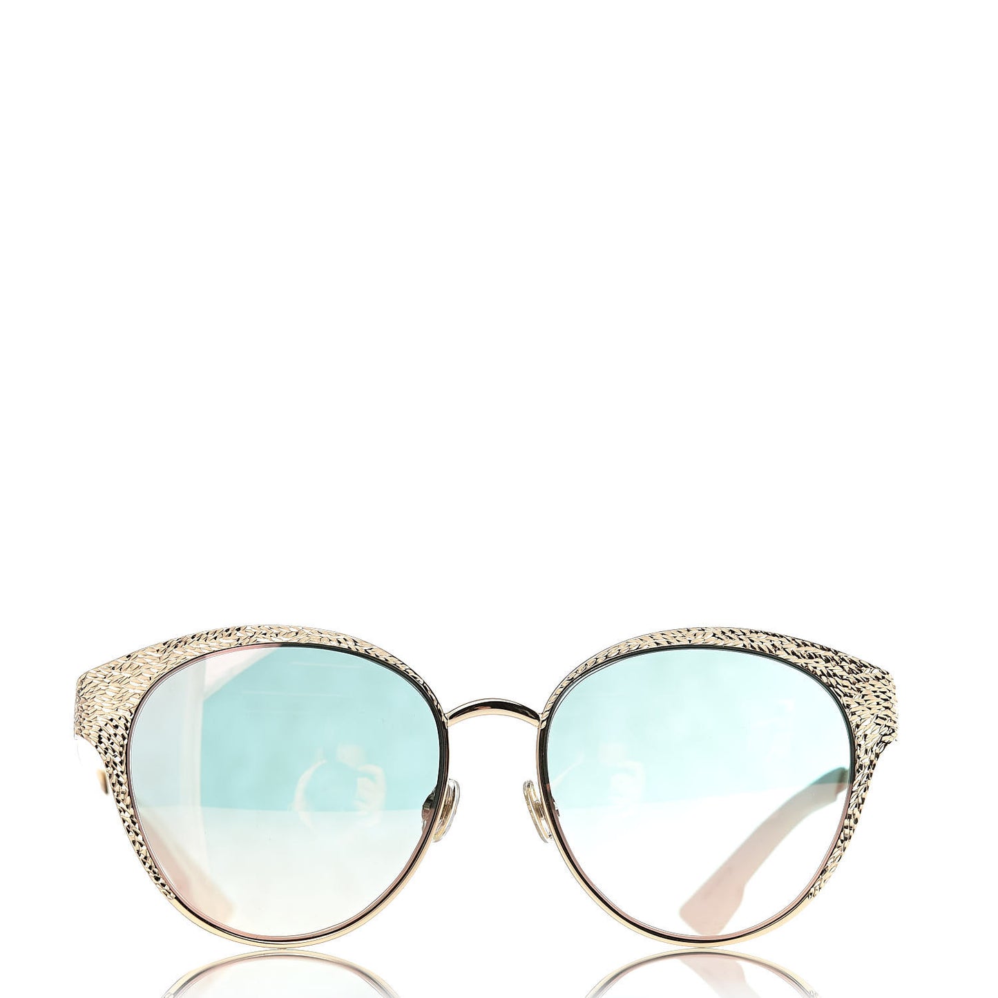 Metal Mirrored Unique Limited Edition Sunglasses Gold