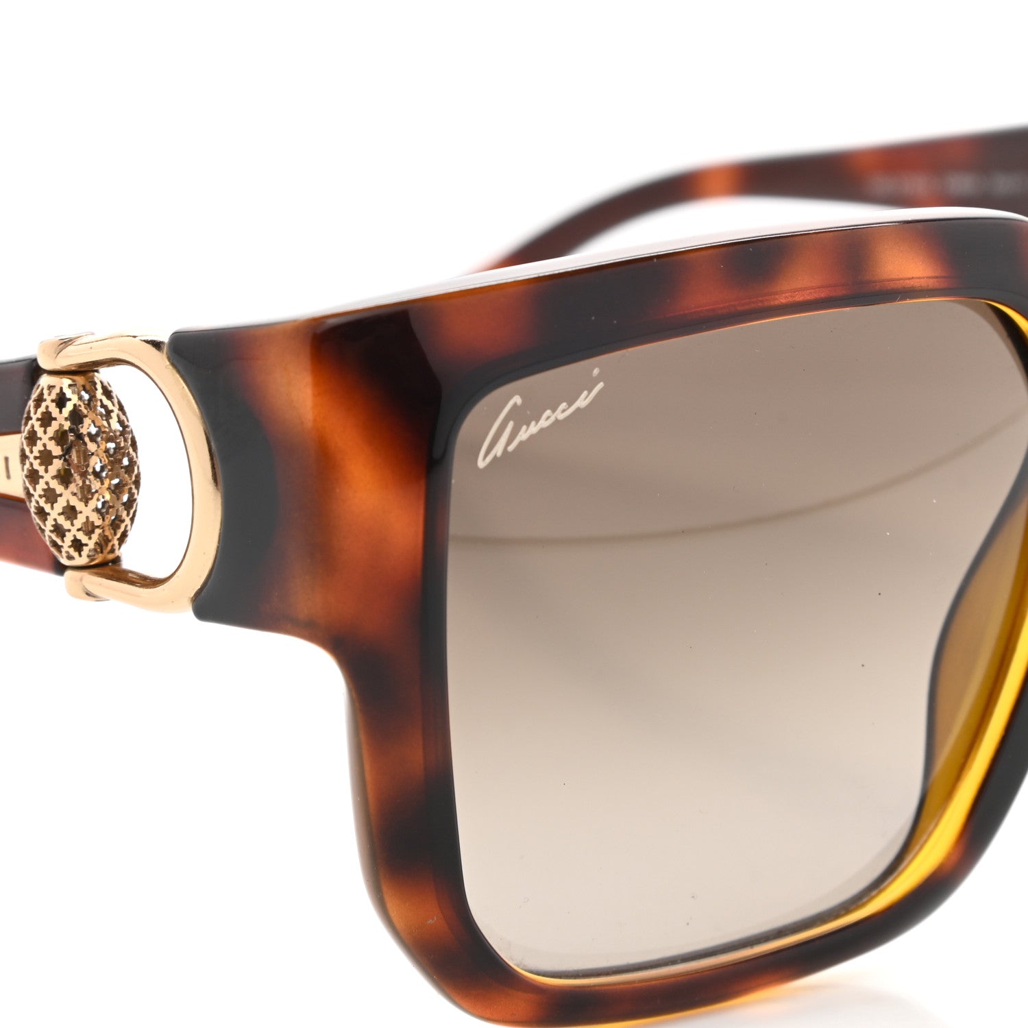 Gucci Acetate Sunglasses GG3713S Havana Gold 7 of 8
