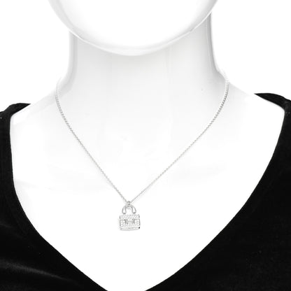 Hermes 18K White Gold Diamond Constance Amulettes Pendant Necklace 2 of 5