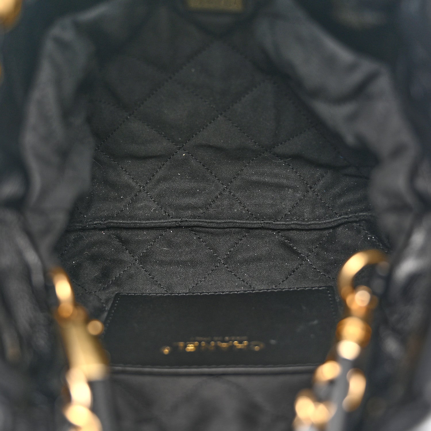 Chanel Shiny Calfskin Quilted Mini Chanel 22 Black 5 of 10