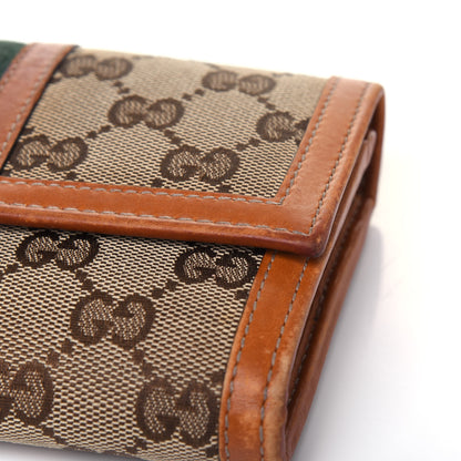 Gucci Monogram Vintage Web Continental Wallet Tobacco 19 of 22