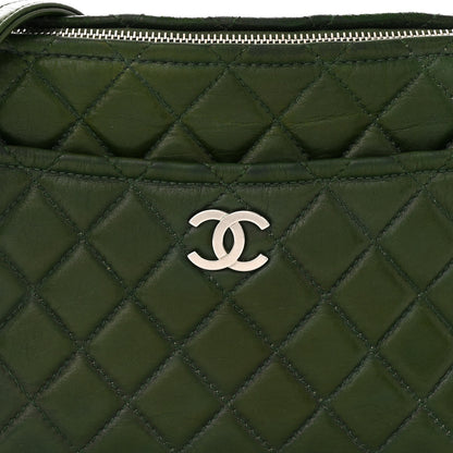 Chanel Aged Calfskin Quilted Working Vibe Camera Case Khaki 8 of 11
